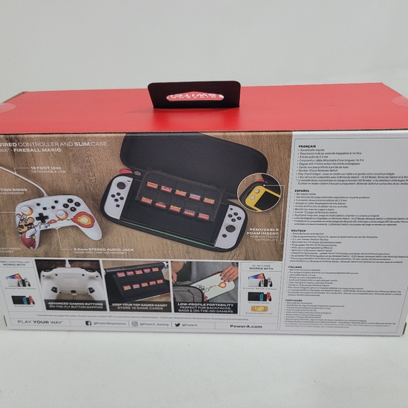 Nintendo Switch Mario PowerA Enhanced WIRED Controller And Slim Case - Picture 3 of 6